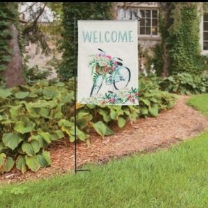 Cottagecore Welcome Garden Flag NWT
